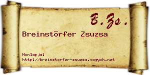 Breinstörfer Zsuzsa névjegykártya