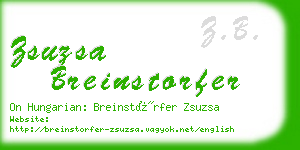 zsuzsa breinstorfer business card